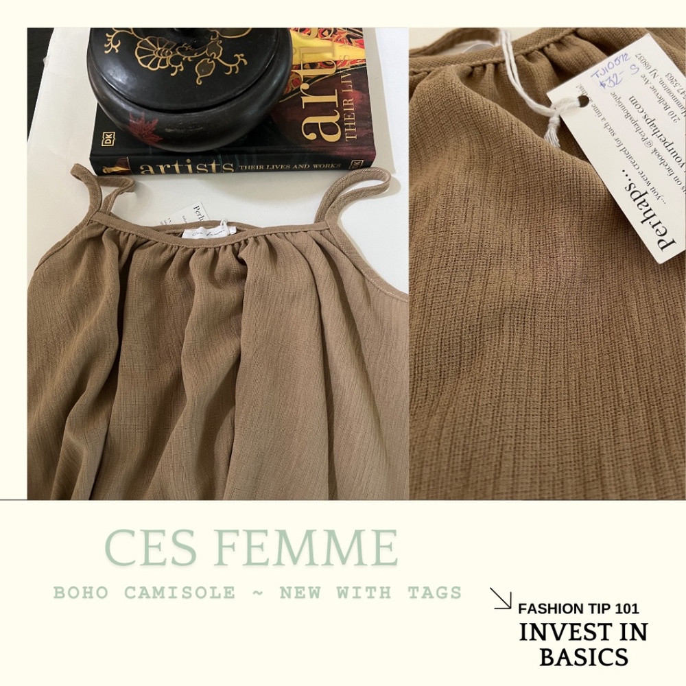 NEW WITH TAGS BOHO FLOWY CAMISOLE-women’s s/m